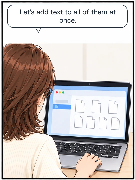 Misaki is about to run text recognition on a whole folder of scanned PDFs at once