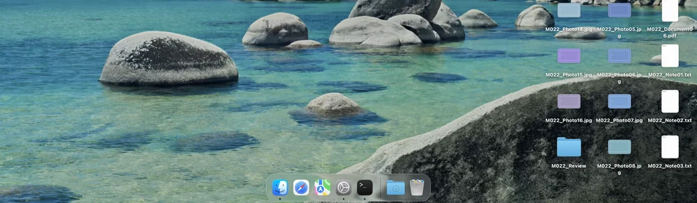 The bottom part of a Mac screen, with the Dock and its row of app icons along the bottom edge